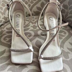 Gianni Bini Silver Strappy Heels for Special Occasions